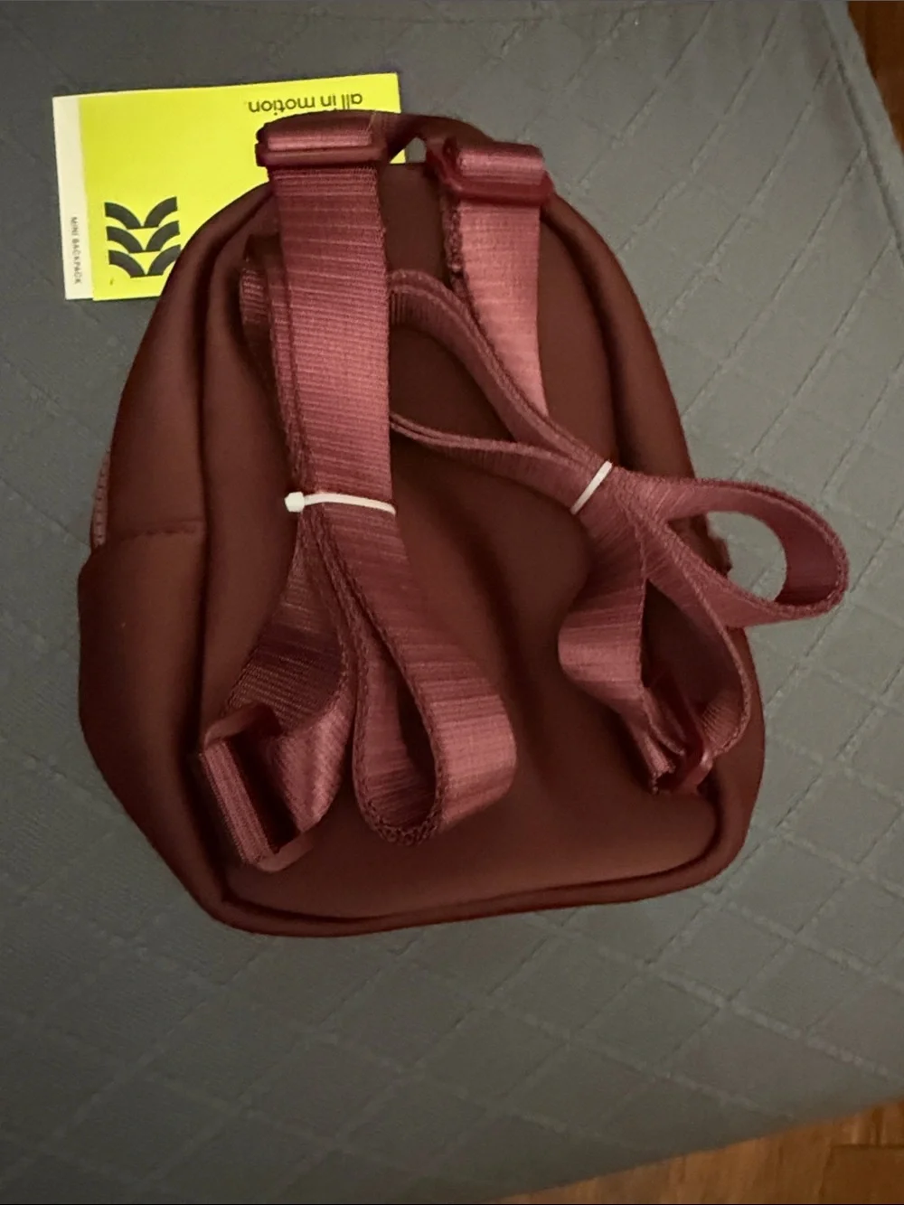 all in motion Burgundy Mini Neoprene Backpack